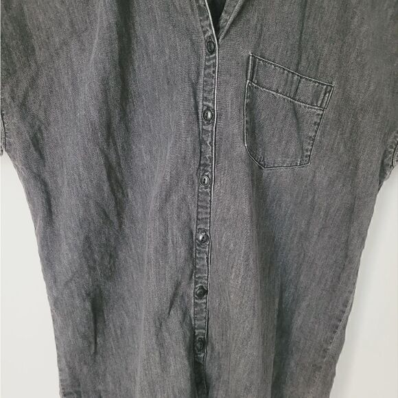 Madewell Denim Rolled-Sleeve Shirt in Lunar Wash Size XXS - Picture 3 of 8